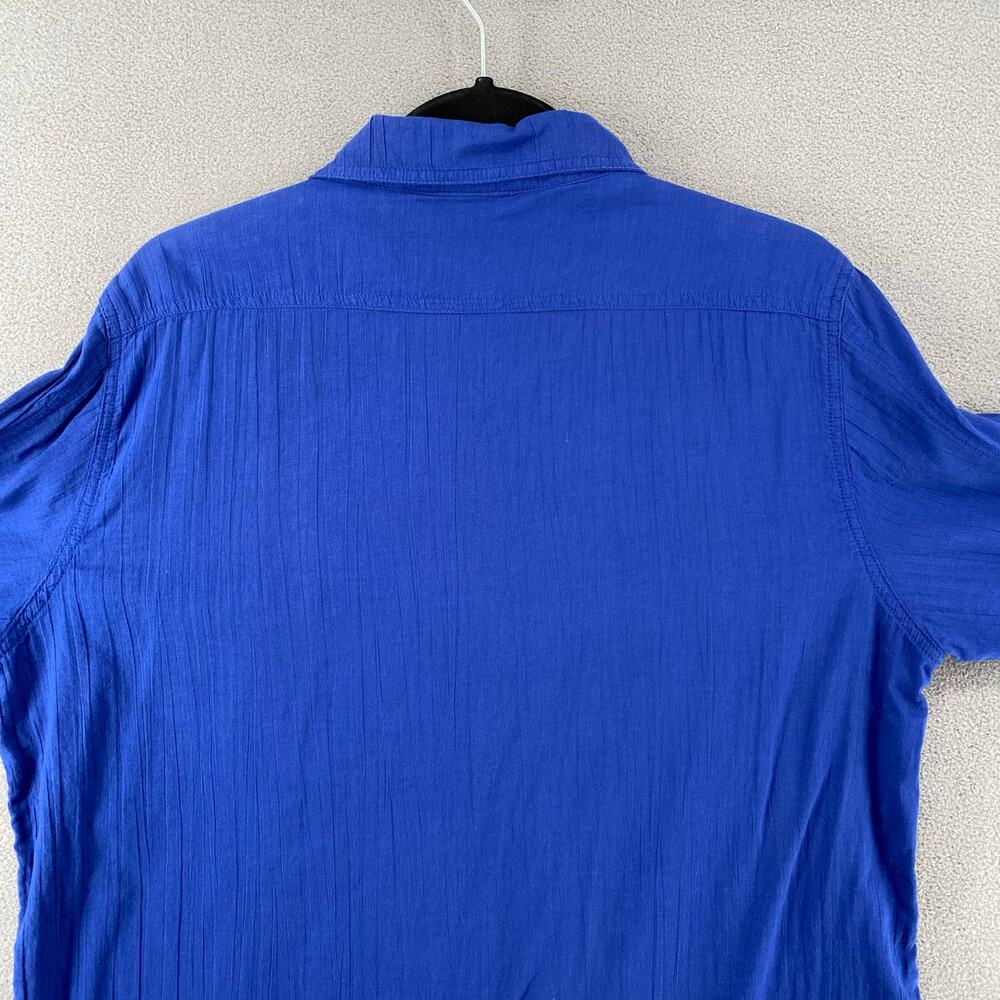 Ralph Lauren Blue Long Sleeve Button Down Shirt Womens L 100% Cotton Loose Fit - Picture 8 of 16